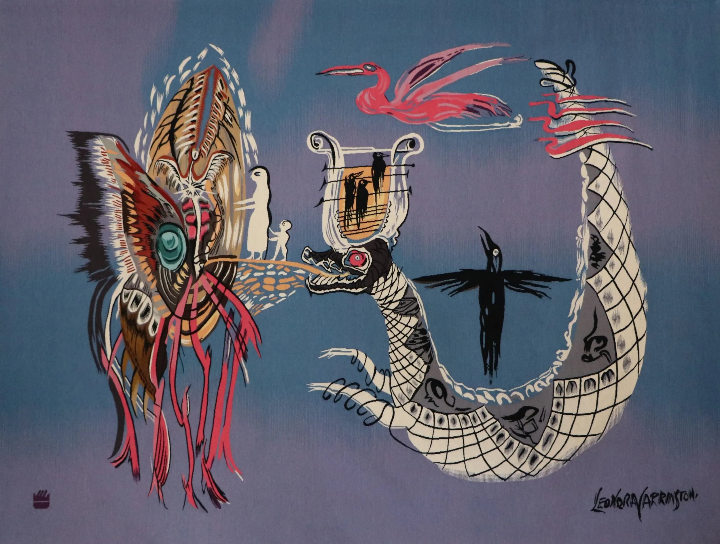 A marvellous Tapestry made in 1979 by Leonora Carrington at the Instituto Nacional de Bellas Artes (INBA) in Mexico City